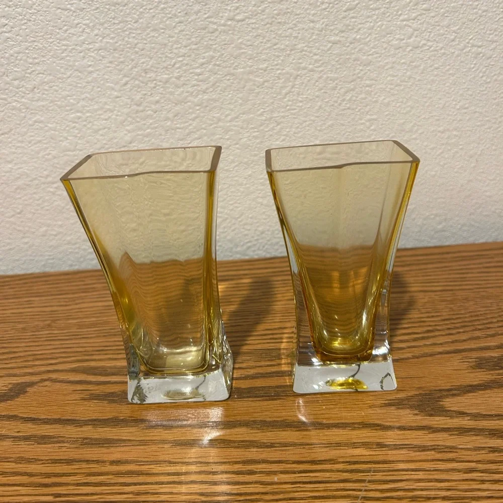 Russ Berrie Amber Glass Vases - Picture 2 of 11